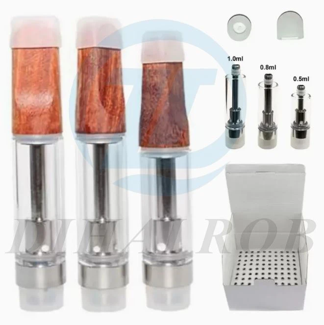 Sigara Atomizizer boş vaporer kalem arabası kartuşu ahşap damla ucu sigara tutucu