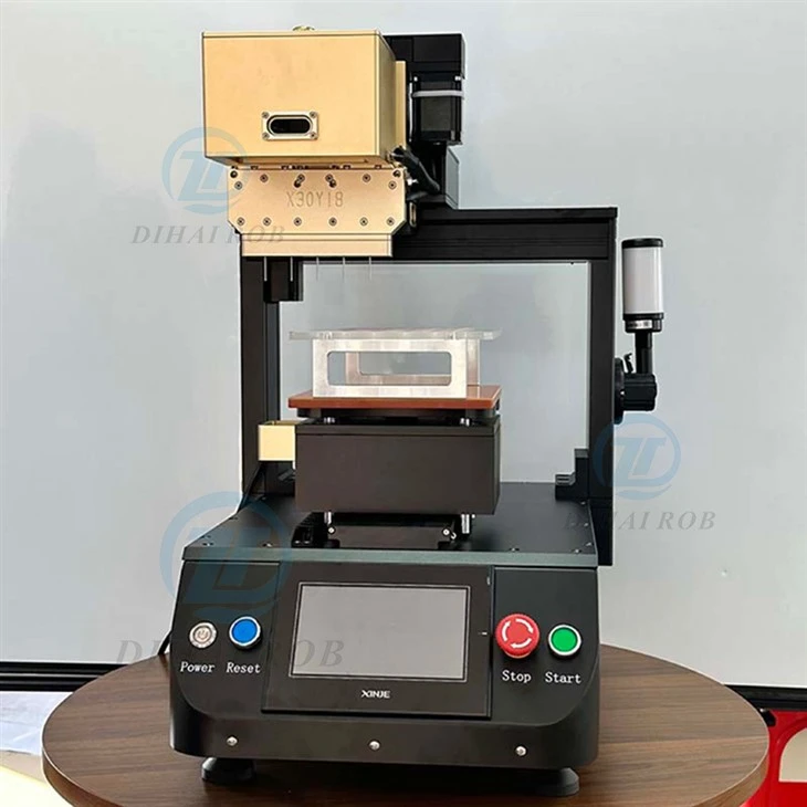 Yarı otomatik vape 5- İğne CBD Isıtma Yağı Doldurma Makinesi Üç Renkli Alarm Işığı
